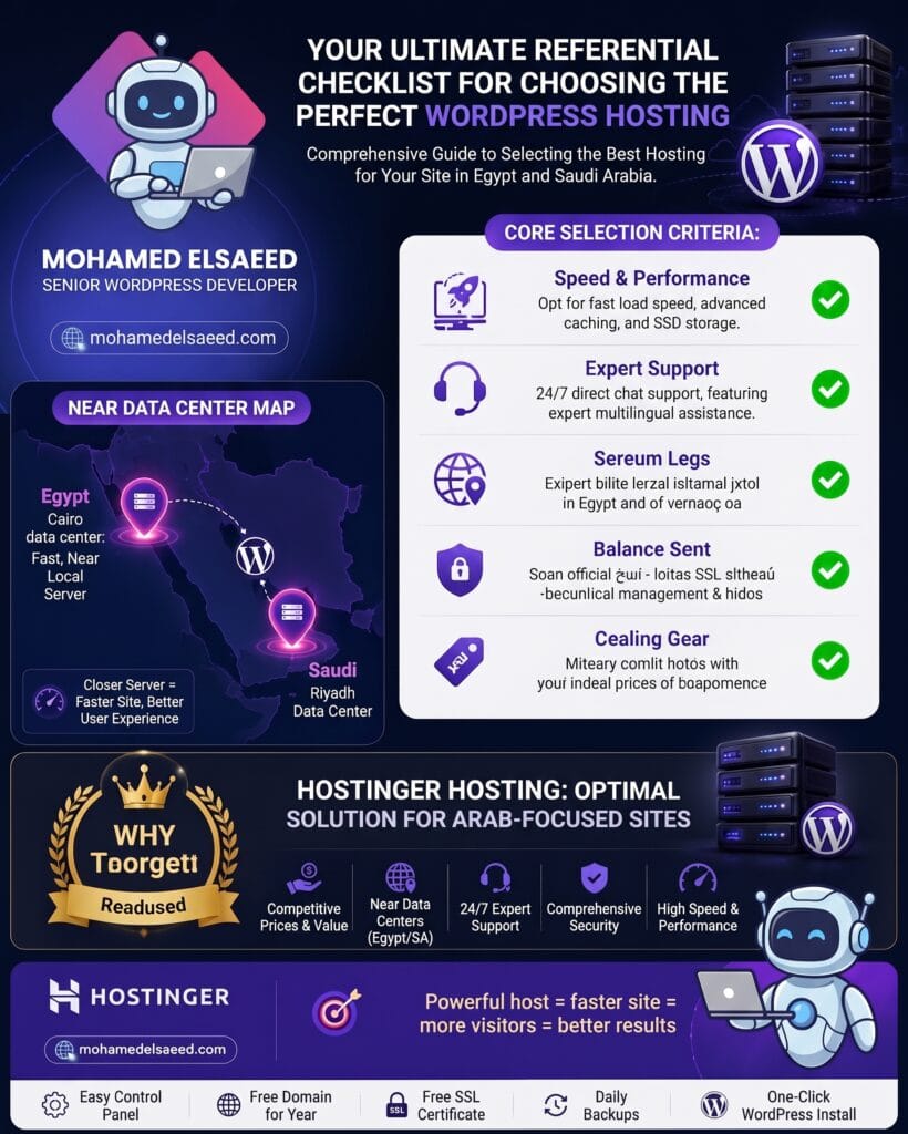 WordPress hosting checklist for Egypt and Saudi Arabia