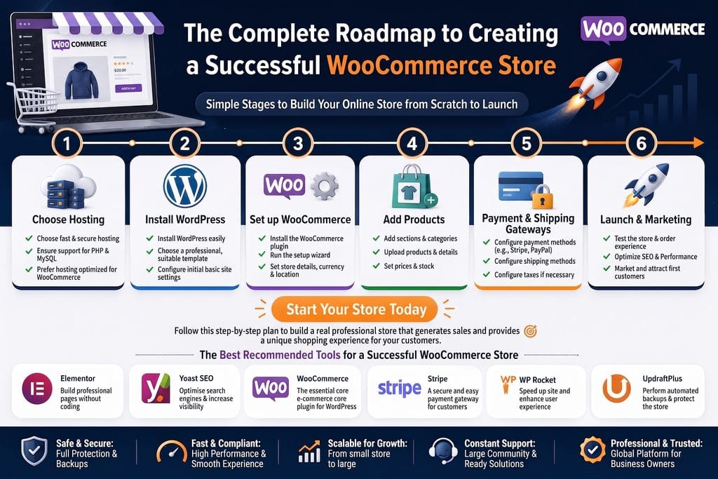 WooCommerce store development roadmap from planning to launch